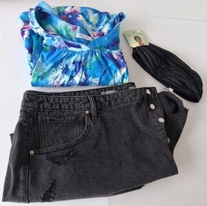 Multicolor Women's Sleep,Short and Cap. All for one price.